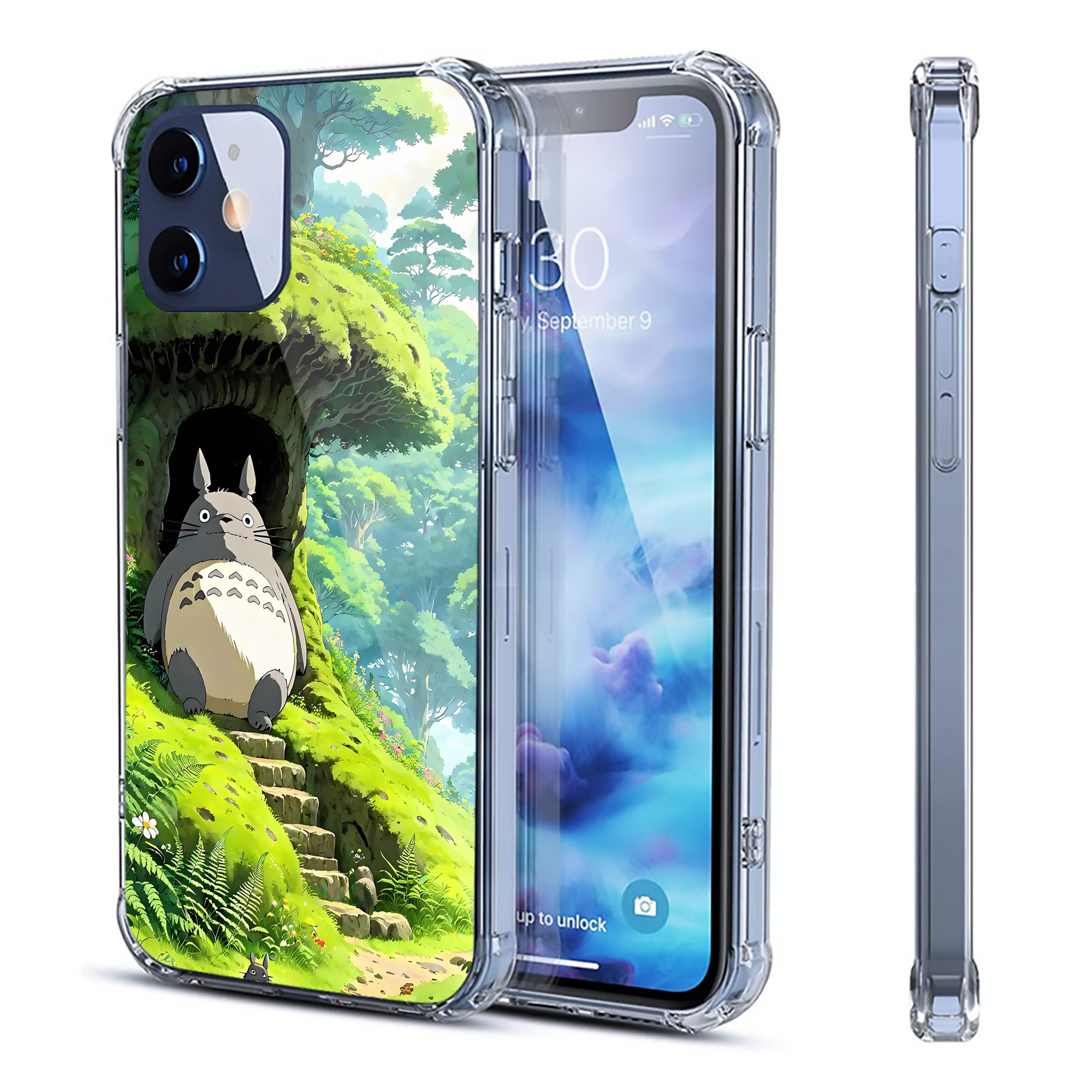 （画像用） となりのトトロ 草壁メイ 草壁サツキ My Neighbor Totoro Satsuki Kusakabe Mei Kusakabe 【iPhone 12シリーズ対応】透明スマホケース（クリアソフトケース）